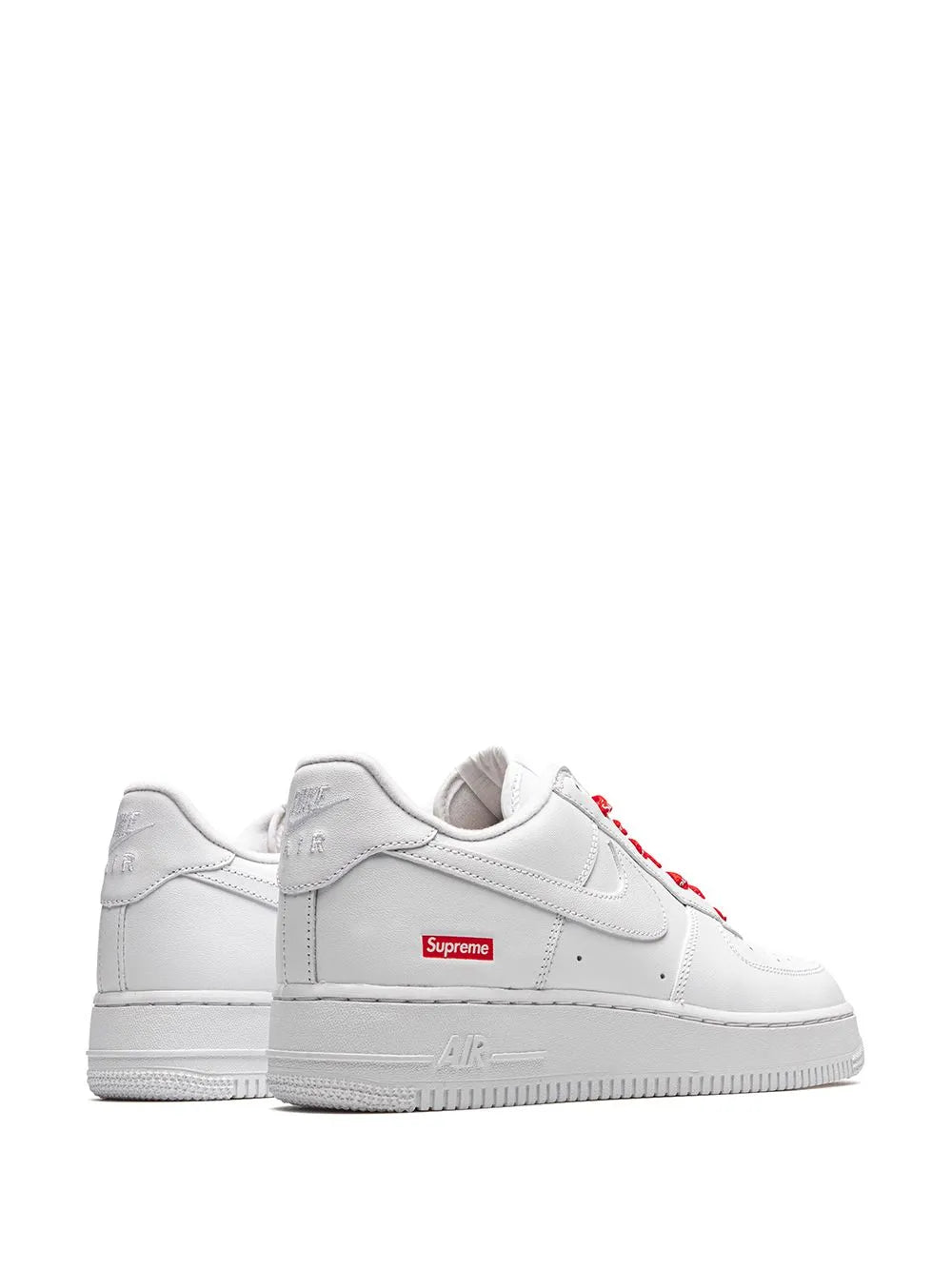NIKE X SUPREME AIR FORCE 1 MINI BOX LOGO WHITE SNEAKERS