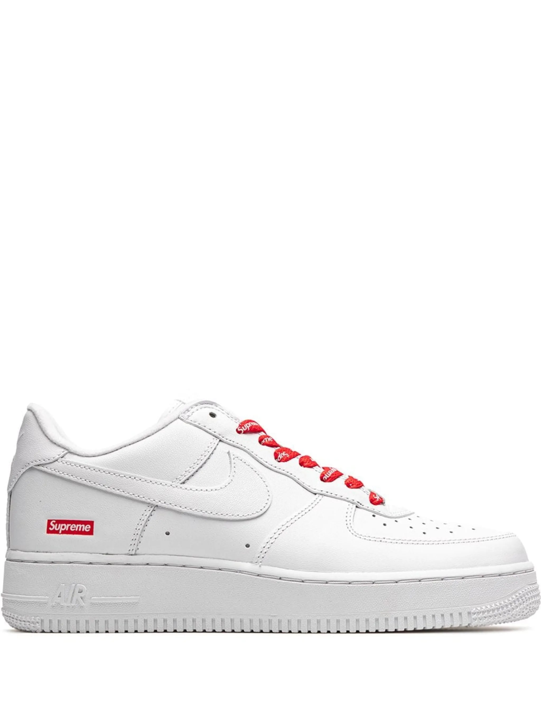 NIKE X SUPREME AIR FORCE 1 MINI BOX LOGO WHITE SNEAKERS