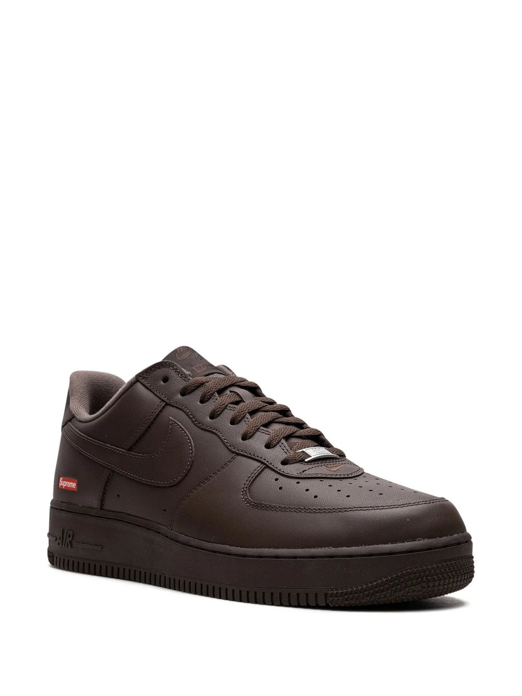 NIKE X SUPREME AIR FORCE 1 BROWN SNEAKERS