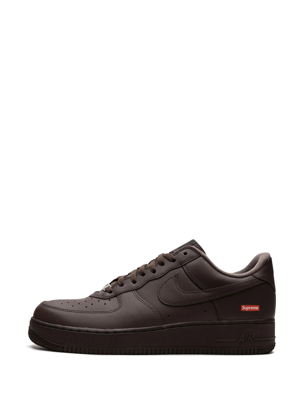 NIKE X SUPREME AIR FORCE 1 BROWN SNEAKERS