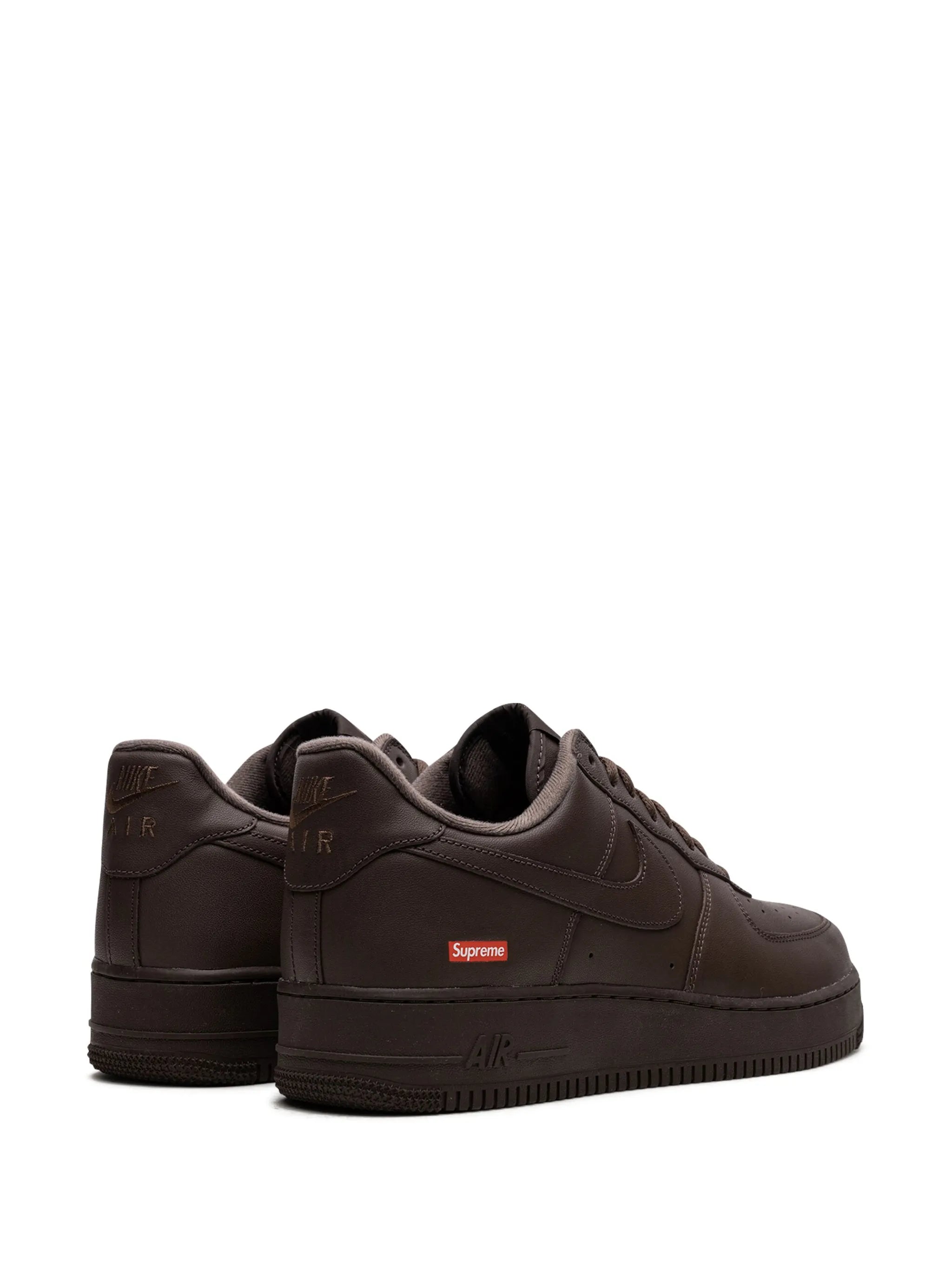 NIKE X SUPREME AIR FORCE 1 BROWN SNEAKERS