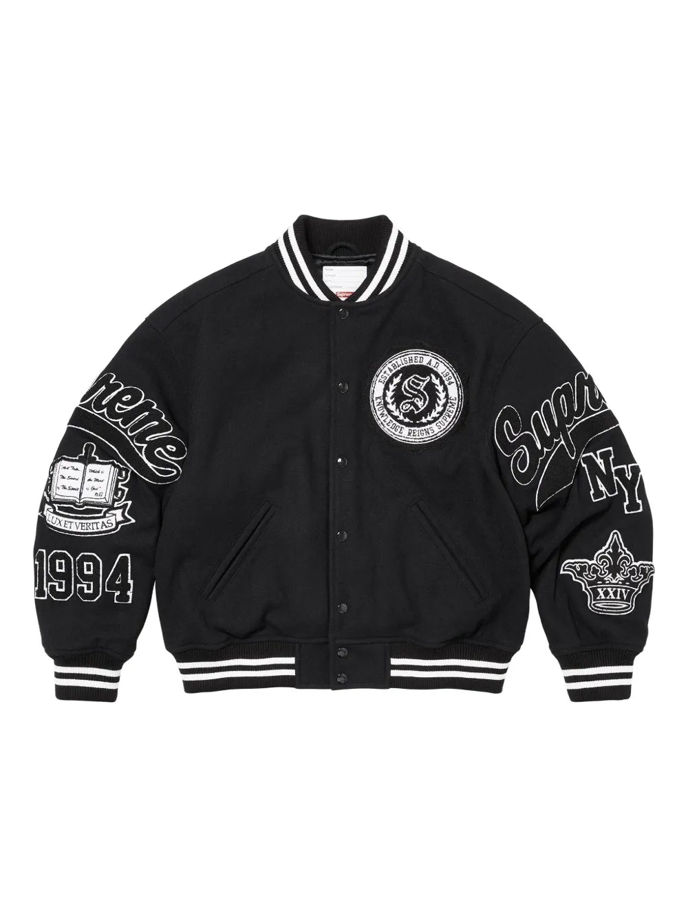 SUPREME VERITAS VARSITY JACKET