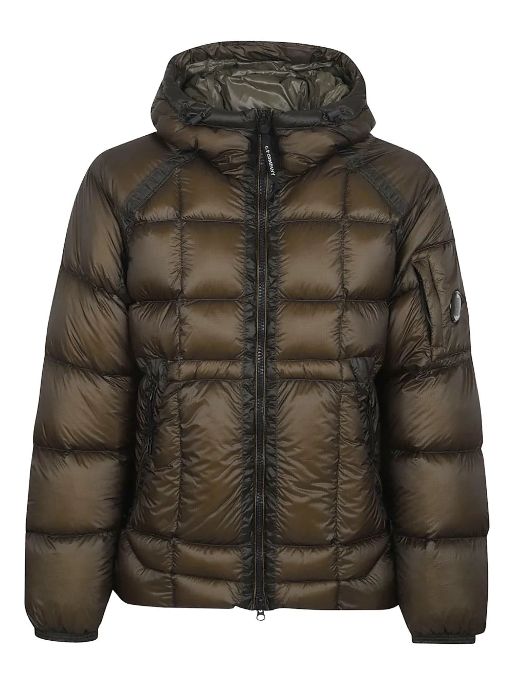 C.P. COMPANY QUILTED D.D-SHELL HOODED JACKET
