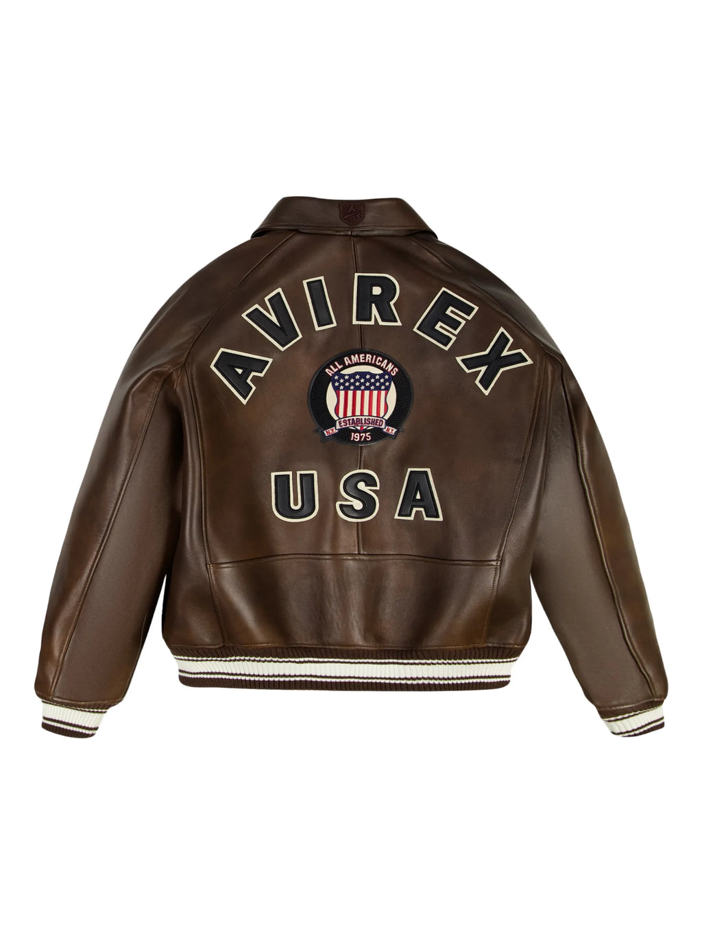 AVIREX RIPPED JACKET BROWN