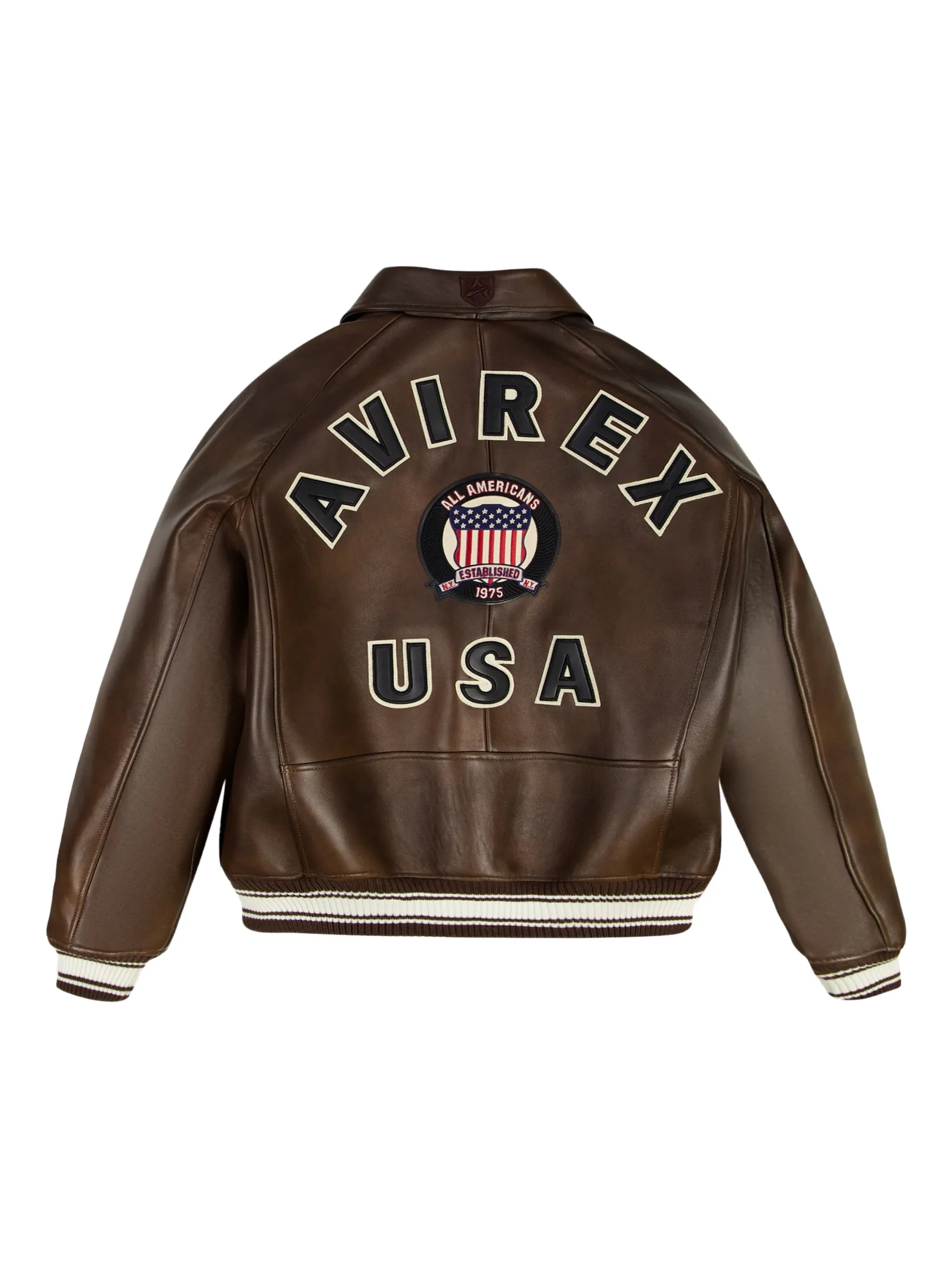 AVIREX RIPPED JACKET BROWN