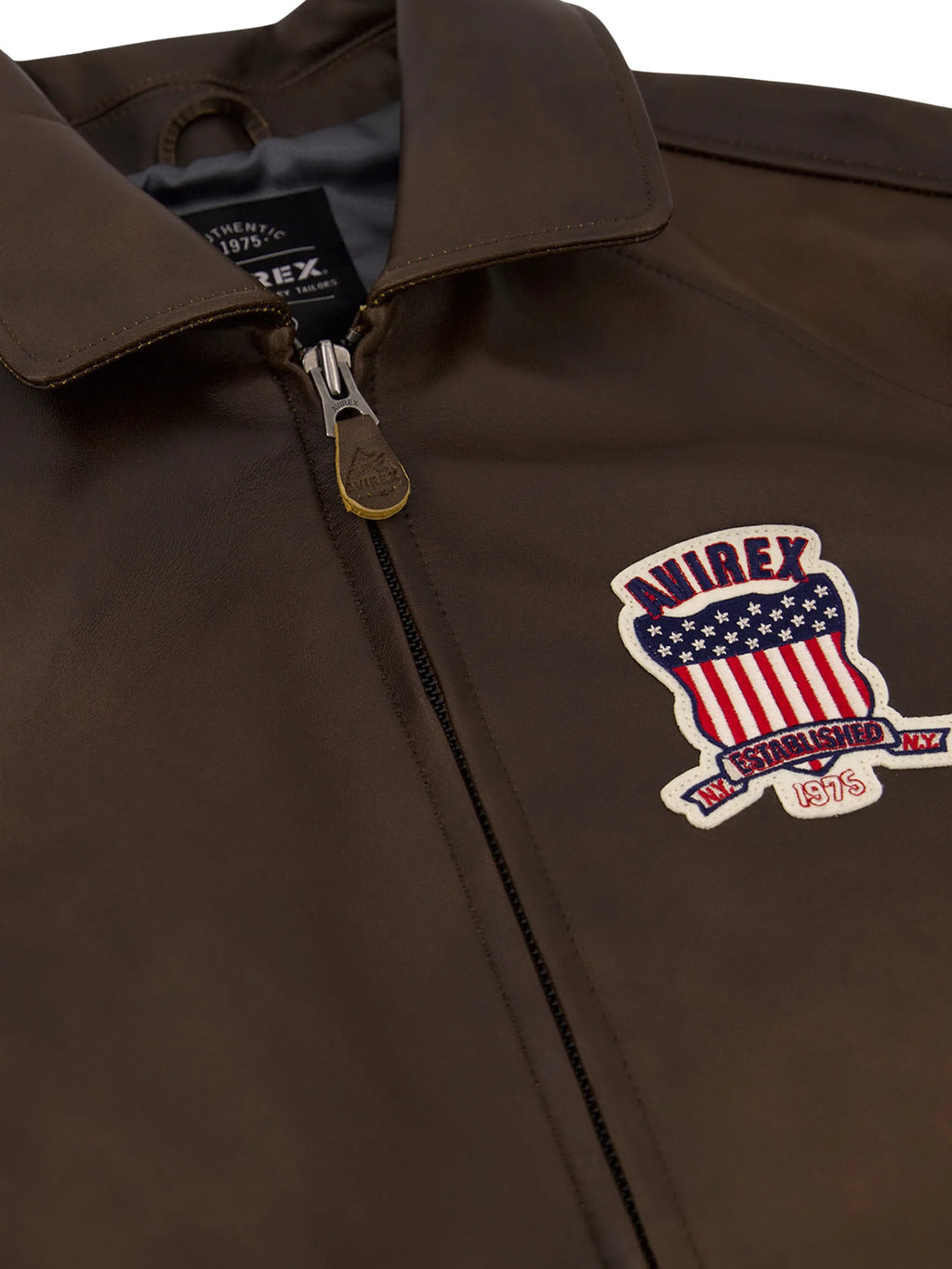 AVIREX RIPPED JACKET BROWN