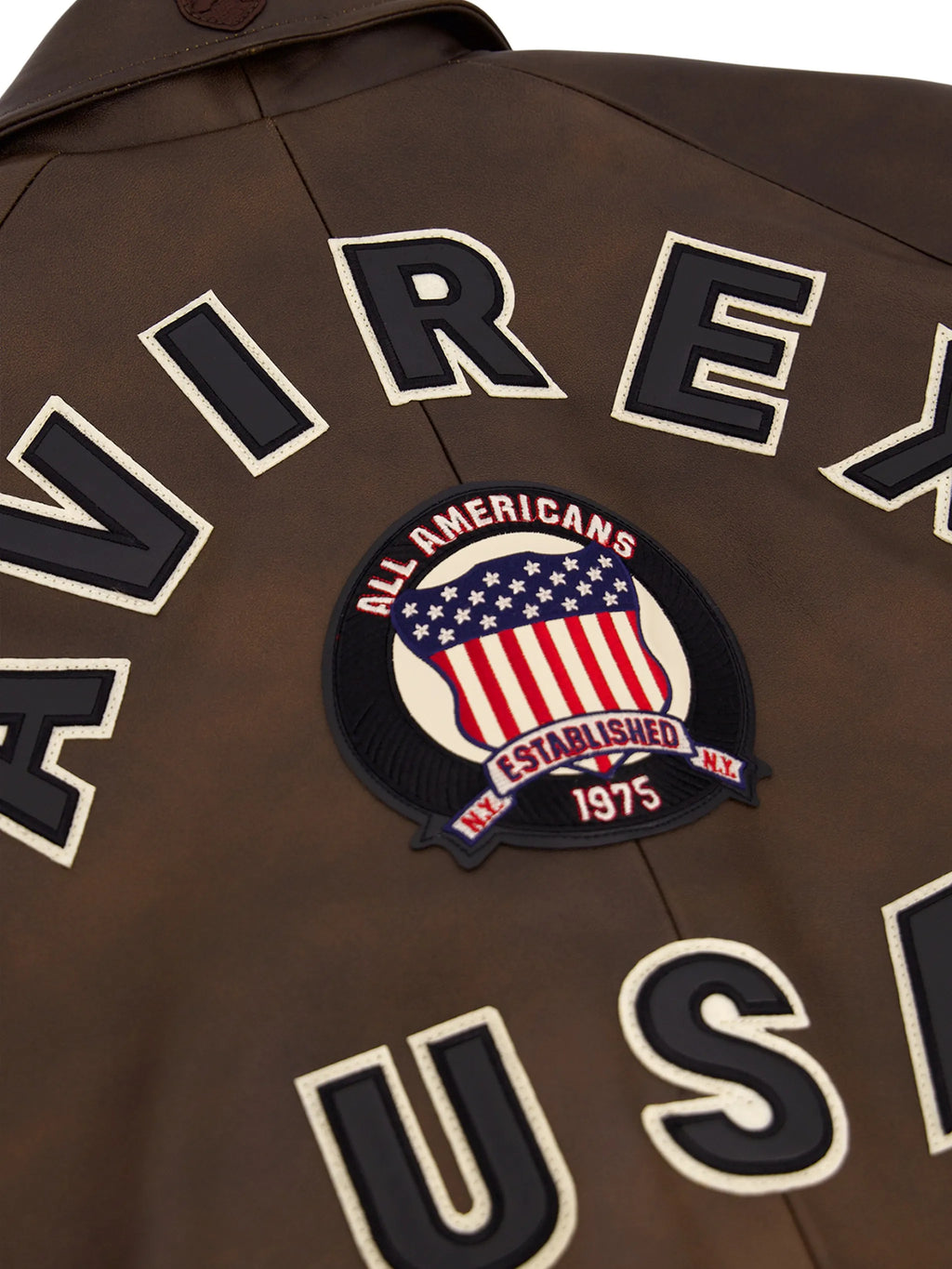 AVIREX RIPPED JACKET BROWN