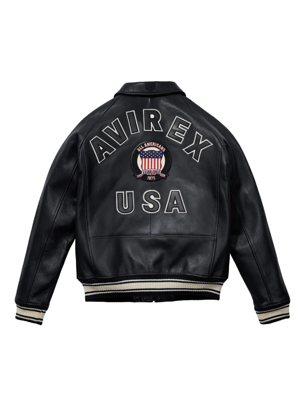 AVIREX RIPPED JACKET BLACK