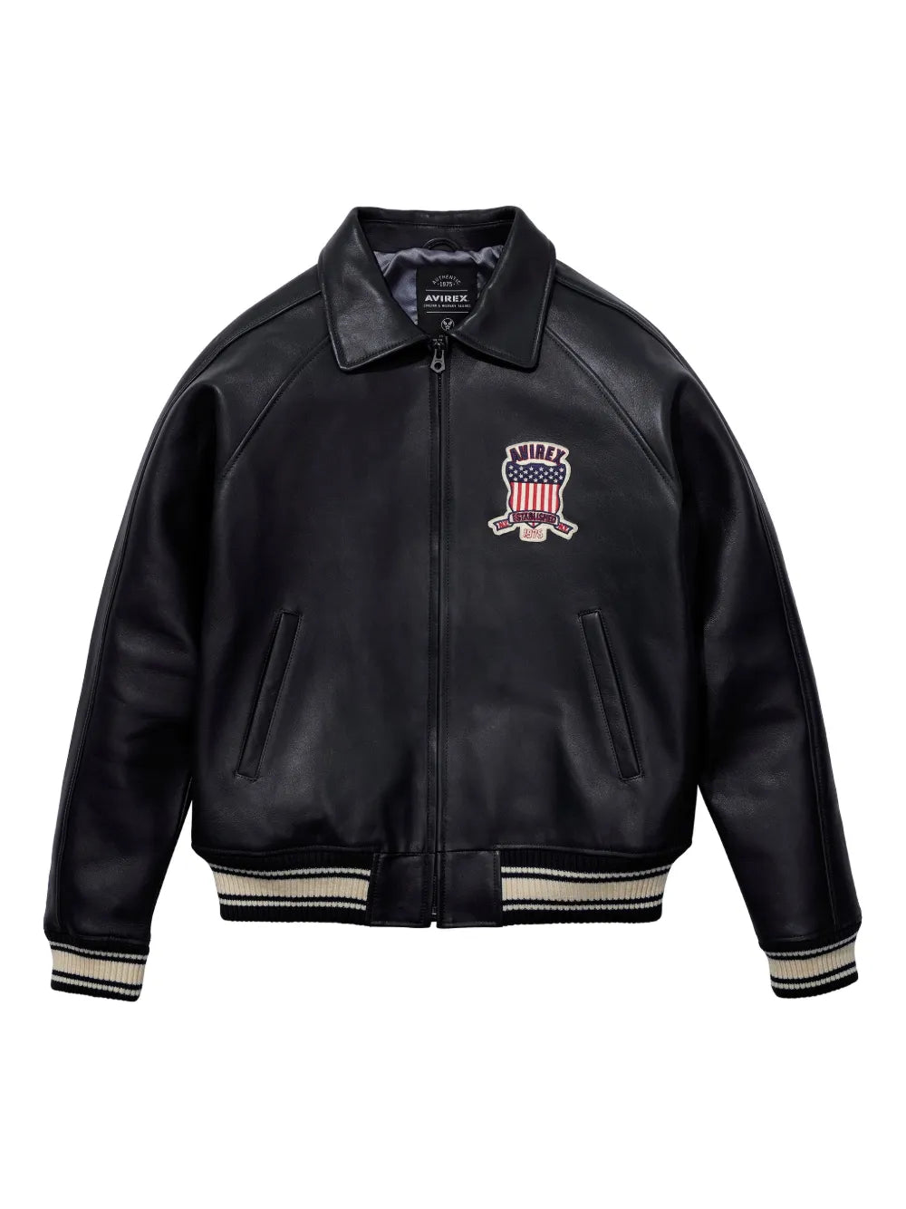 AVIREX RIPPED JACKET BLACK