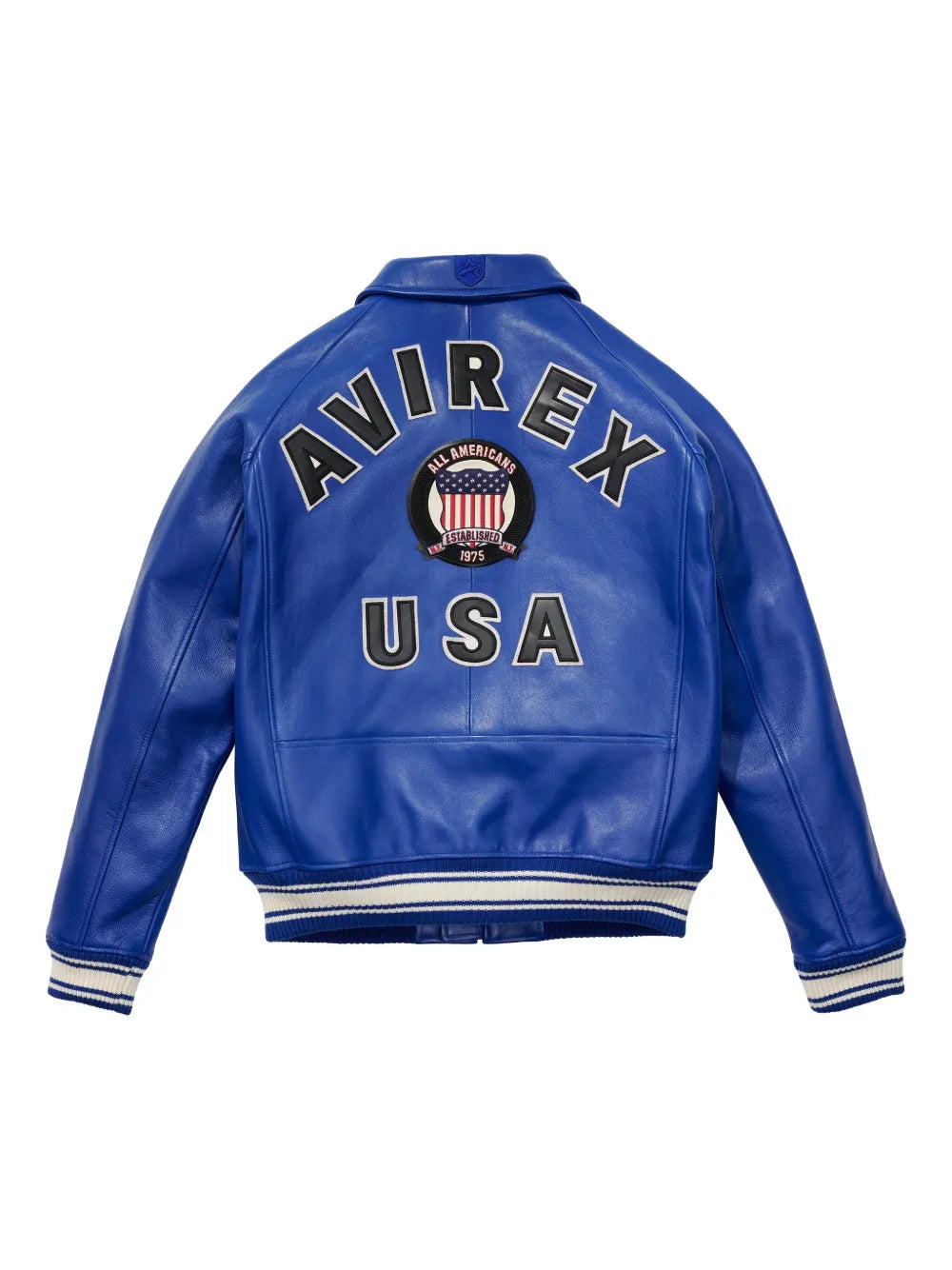 AVIREX RIPPED JACKET BLUE