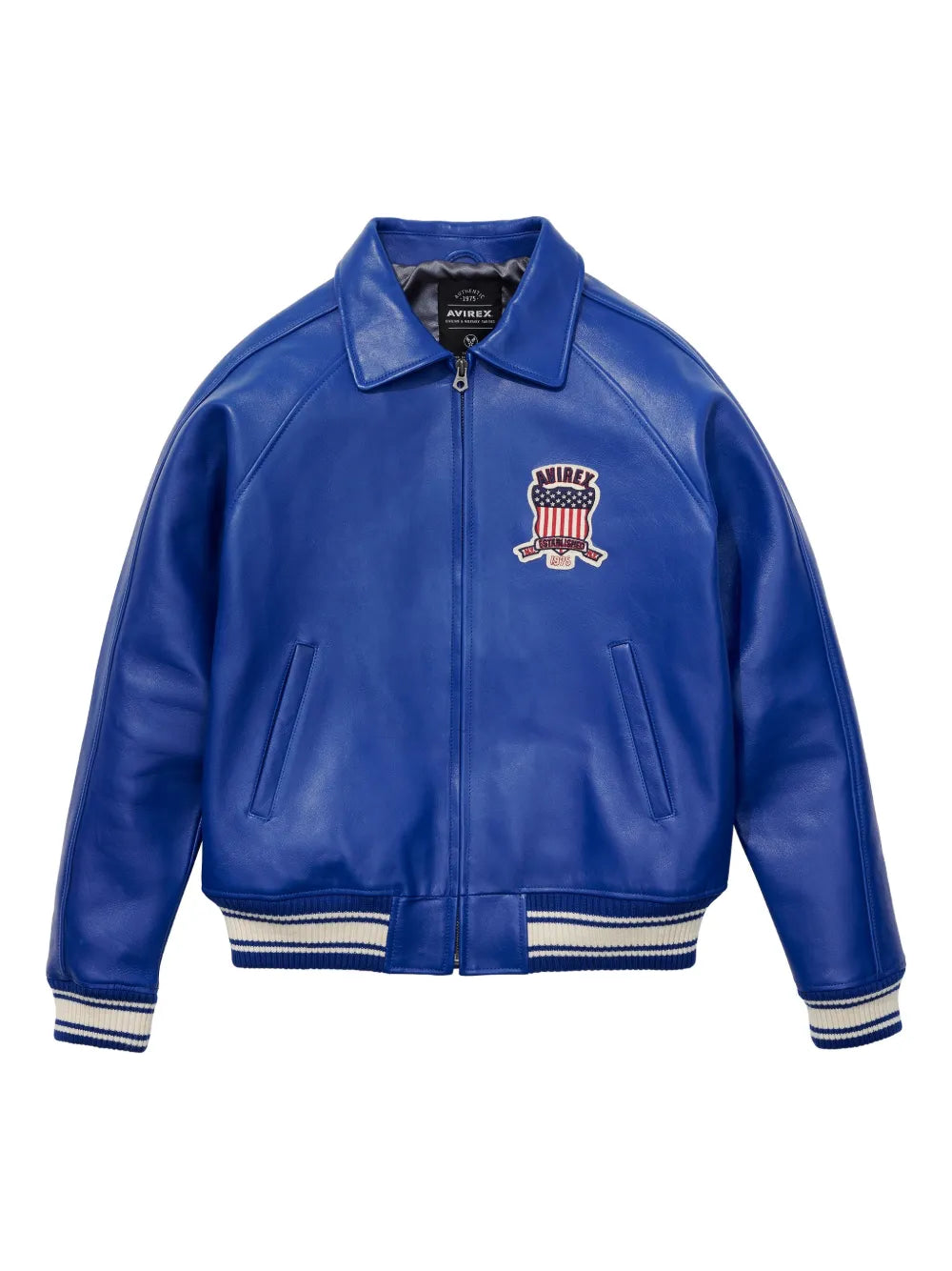 AVIREX RIPPED JACKET BLUE