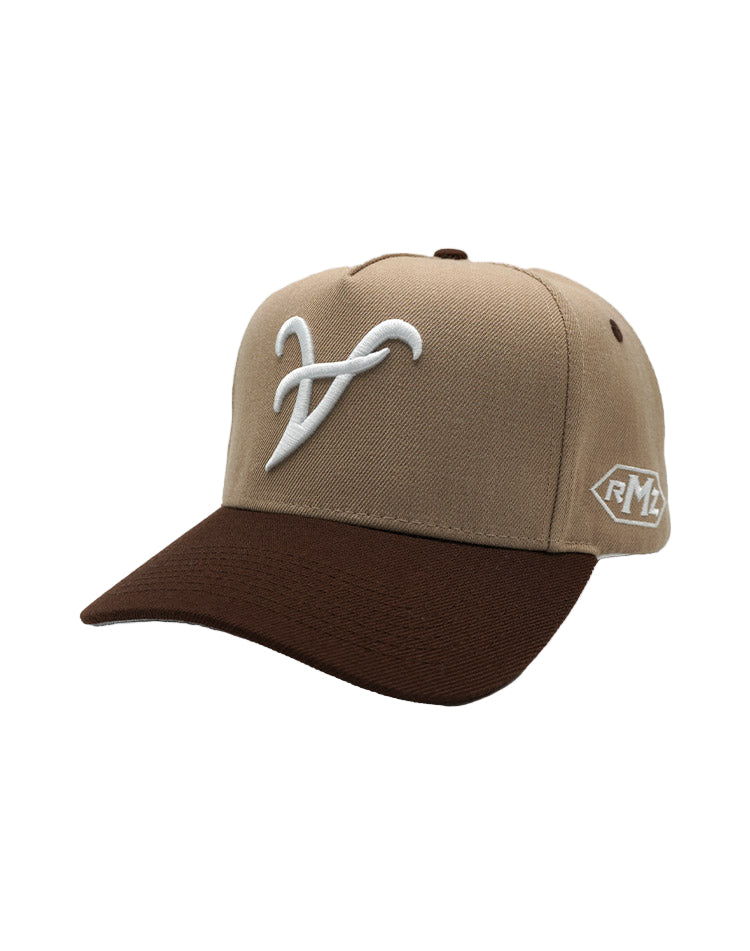 RUMORZ A CLASSIC UPSIDE DOWN RMZ CAP BEIGE BROWN
