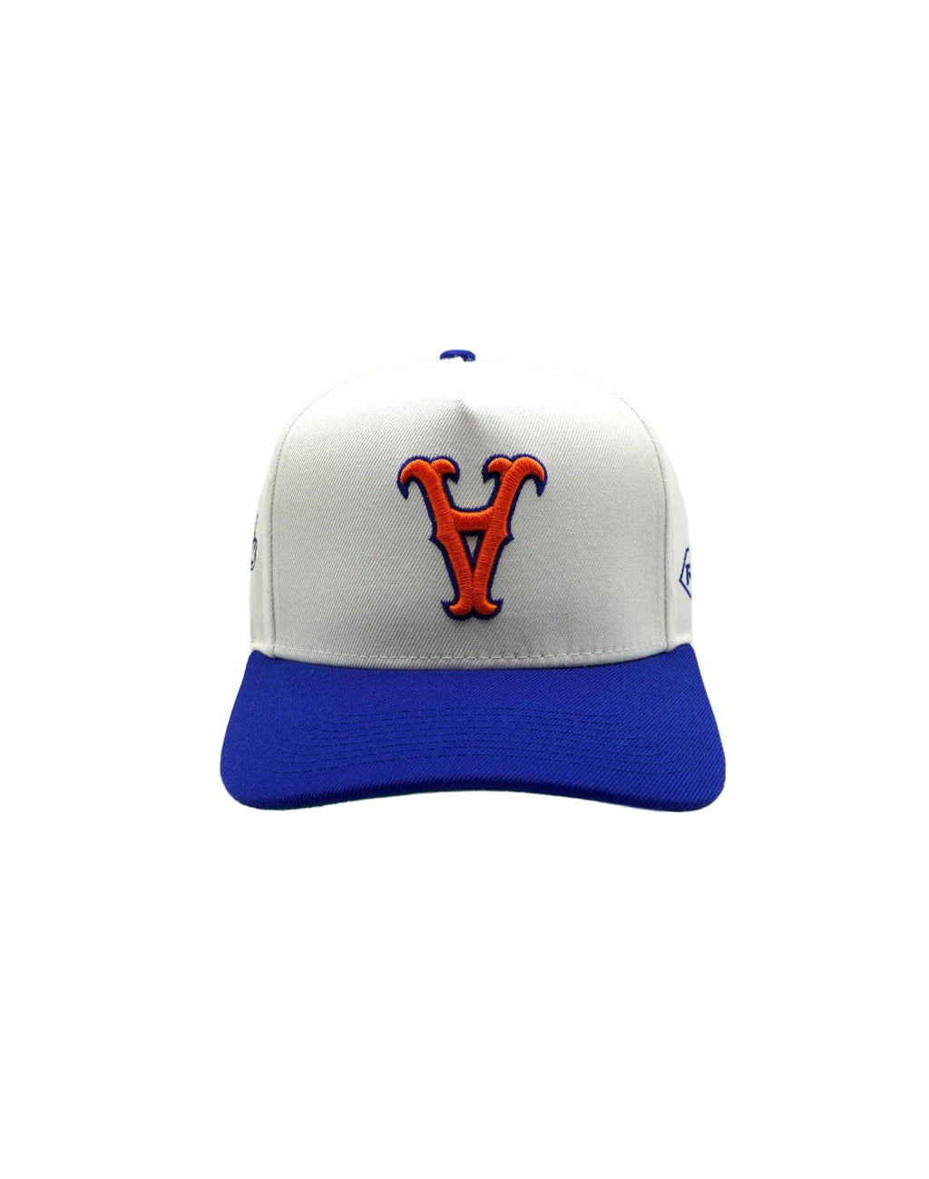 A CLASSIC UPSIDE DOWN RMZ CAP WHITE BLUE-ORANGE