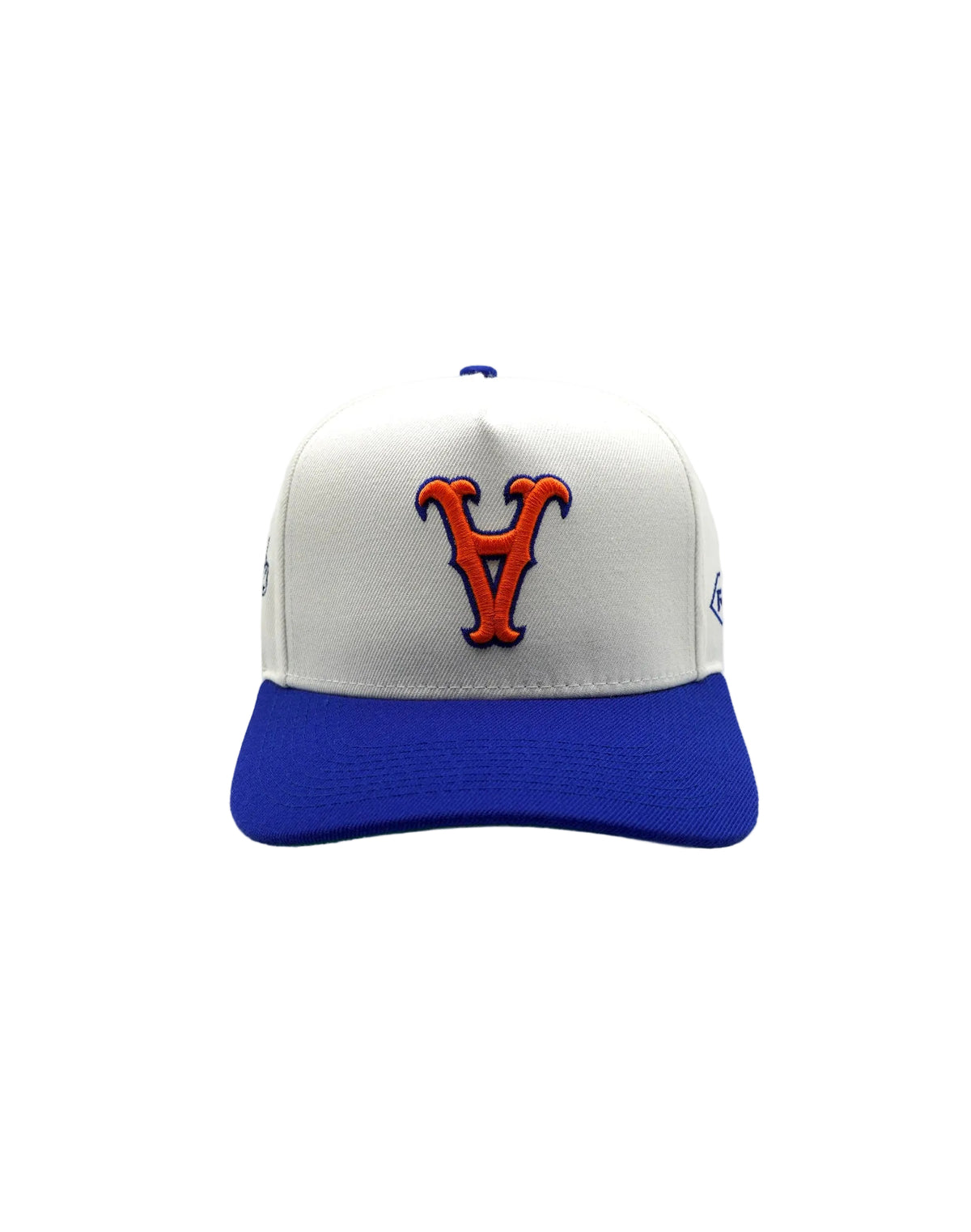 A CLASSIC UPSIDE DOWN RMZ CAP WHITE BLUE-ORANGE