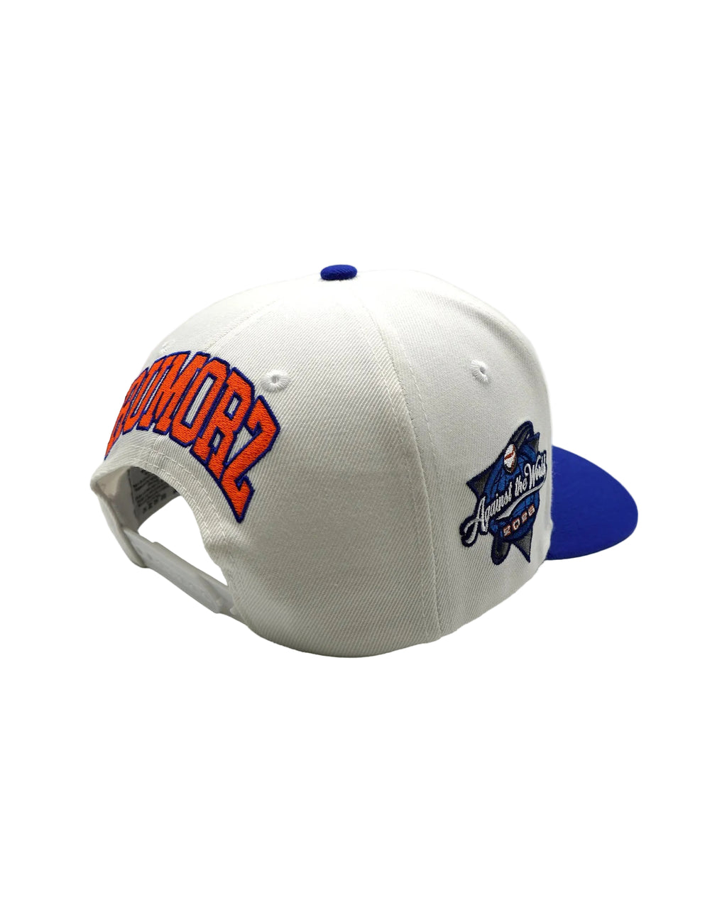 A CLASSIC UPSIDE DOWN RMZ CAP WHITE BLUE-ORANGE