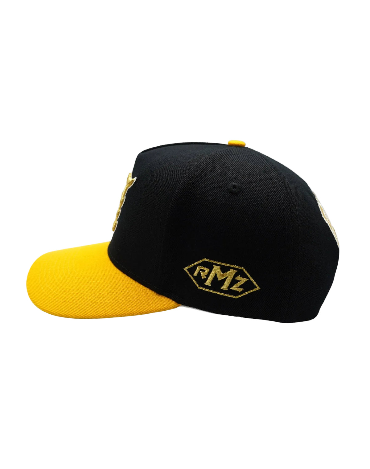 A OG UPSIDE DOWN RMZ CAP BLACK YELLOW-GOLD