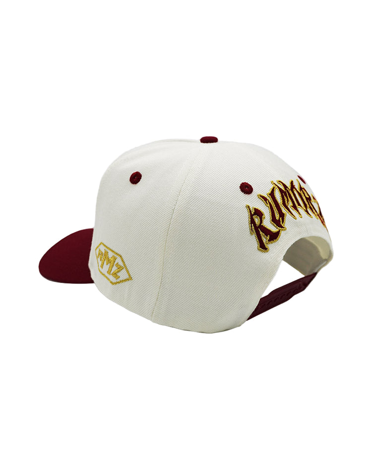 RUMORZ A'$ CLASSIC UPSIDE DOWN RMZ CAP CREAM BURGUNDY