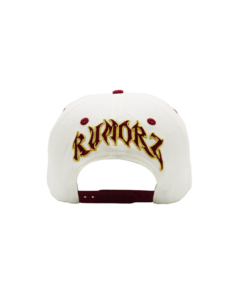 RUMORZ A'$ CLASSIC UPSIDE DOWN RMZ CAP CREAM BURGUNDY