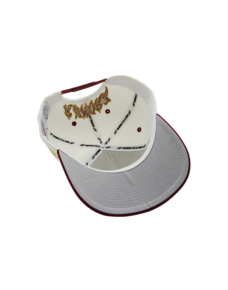 RUMORZ A'$ CLASSIC UPSIDE DOWN RMZ CAP CREAM BURGUNDY