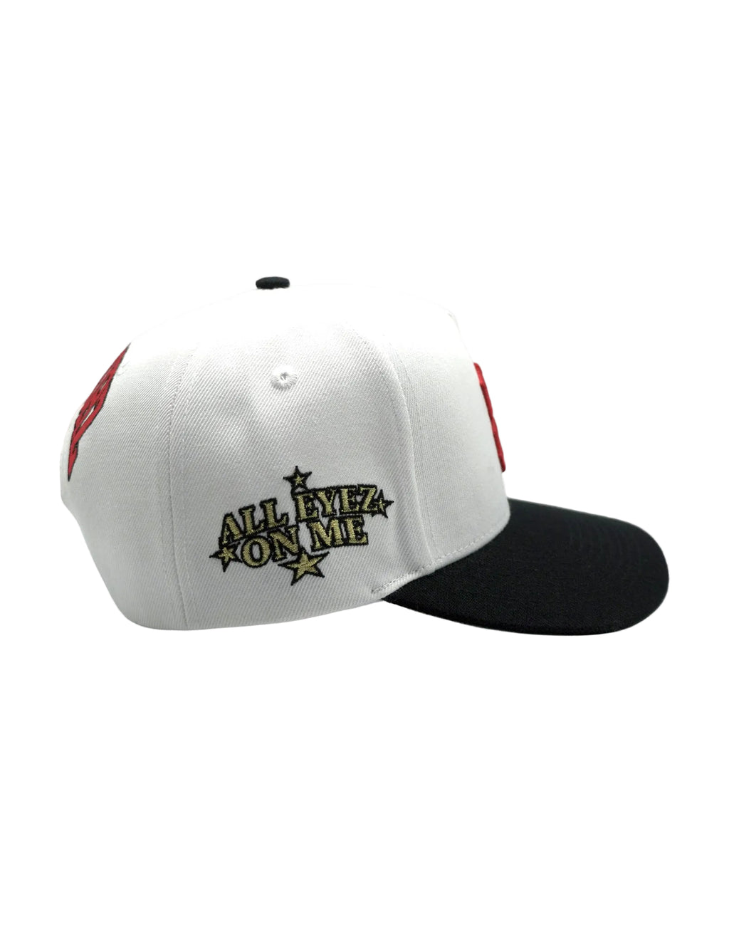 RUMORZ B CLASSIC UPSIDE DOWN RMZ CAP WHITE BLACK-RED