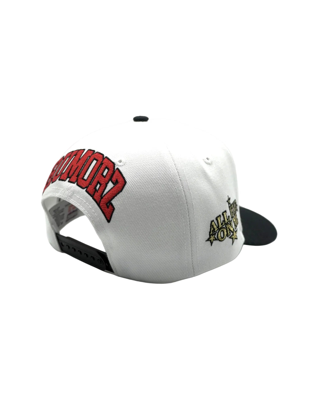 RUMORZ B CLASSIC UPSIDE DOWN RMZ CAP WHITE BLACK-RED