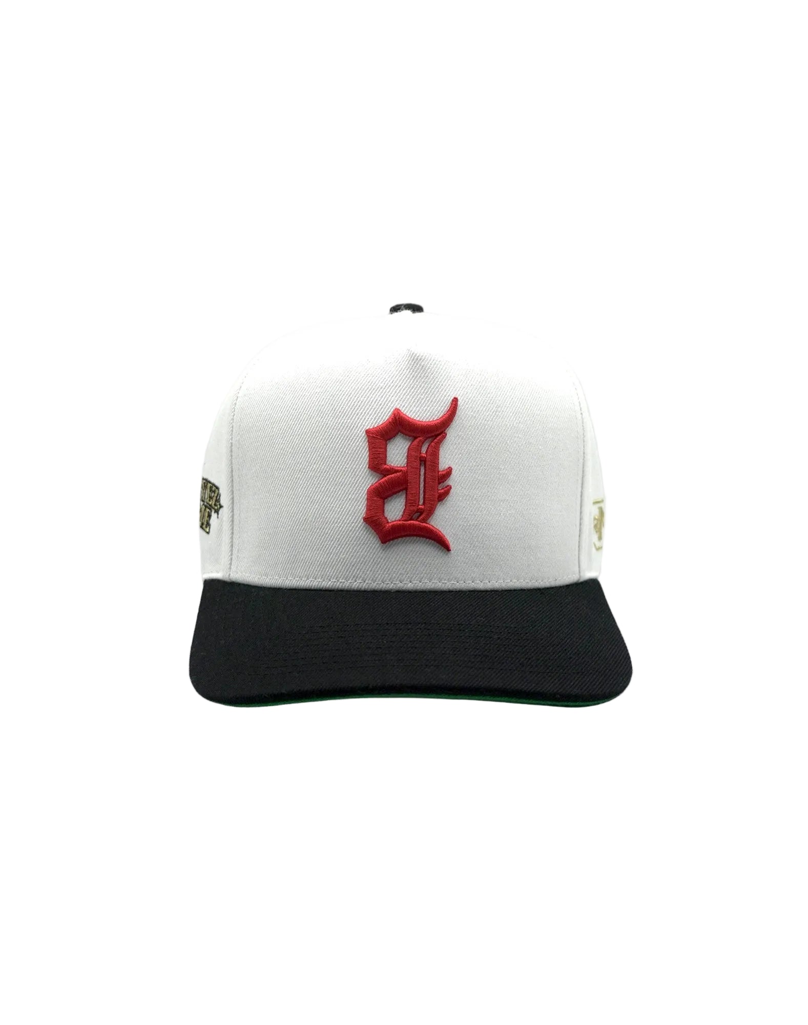 RUMORZ B CLASSIC UPSIDE DOWN RMZ CAP WHITE BLACK-RED