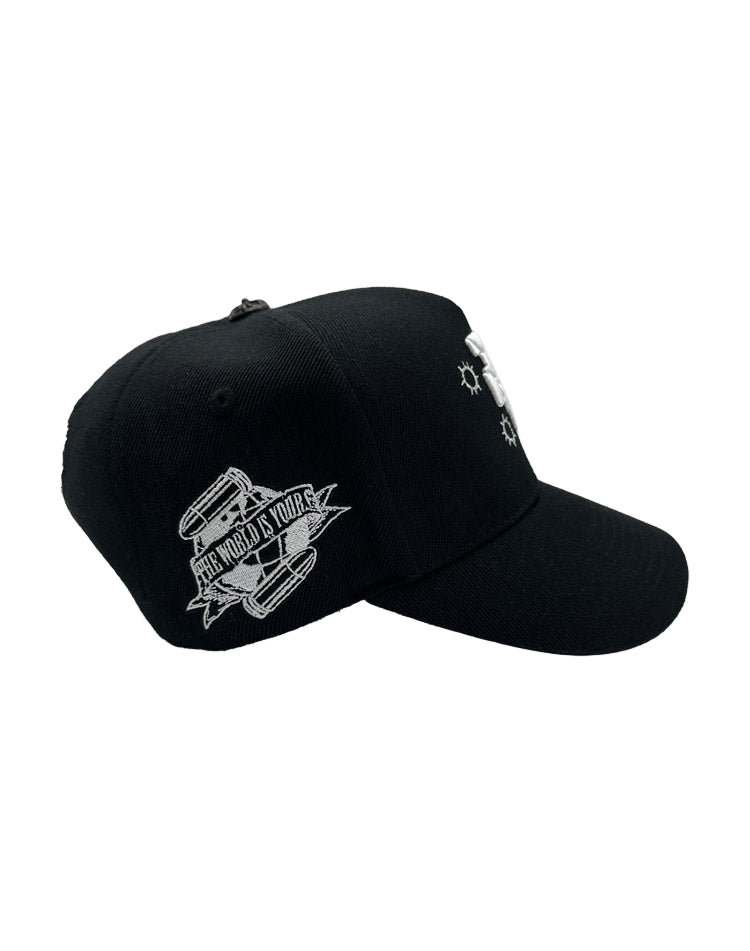 RUMORZ LA BULLETPROOF UPSIDE DOWN RMZ CAP BLACK