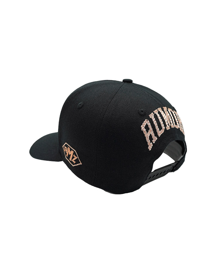 RUMORZ LA CHAIN ROSÉGOLD UPSIDE DOWN RMZ CAP BLACK