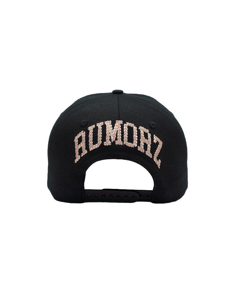 RUMORZ LA CHAIN ROSÉGOLD UPSIDE DOWN RMZ CAP BLACK