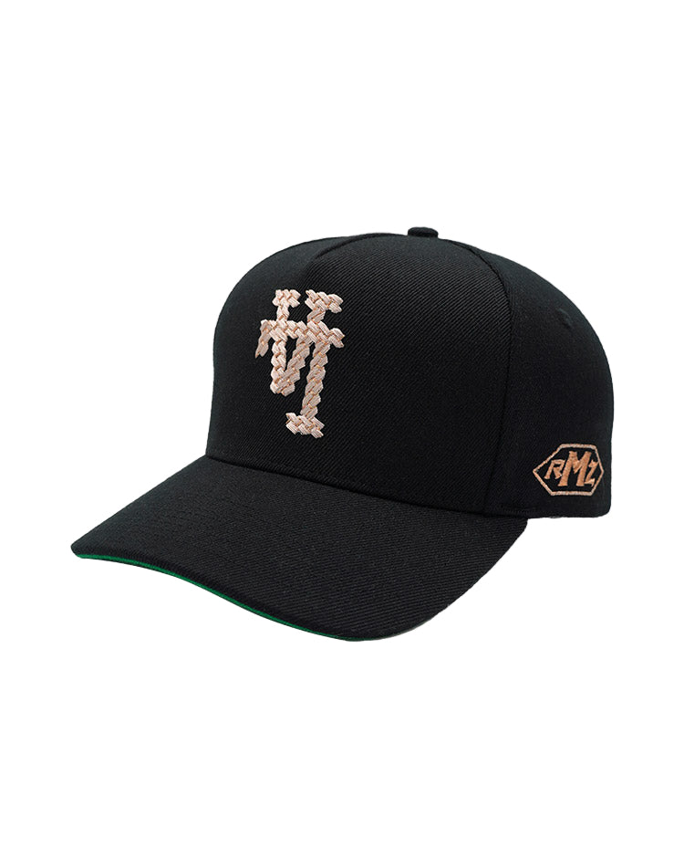 RUMORZ LA CHAIN ROSÉGOLD UPSIDE DOWN RMZ CAP BLACK