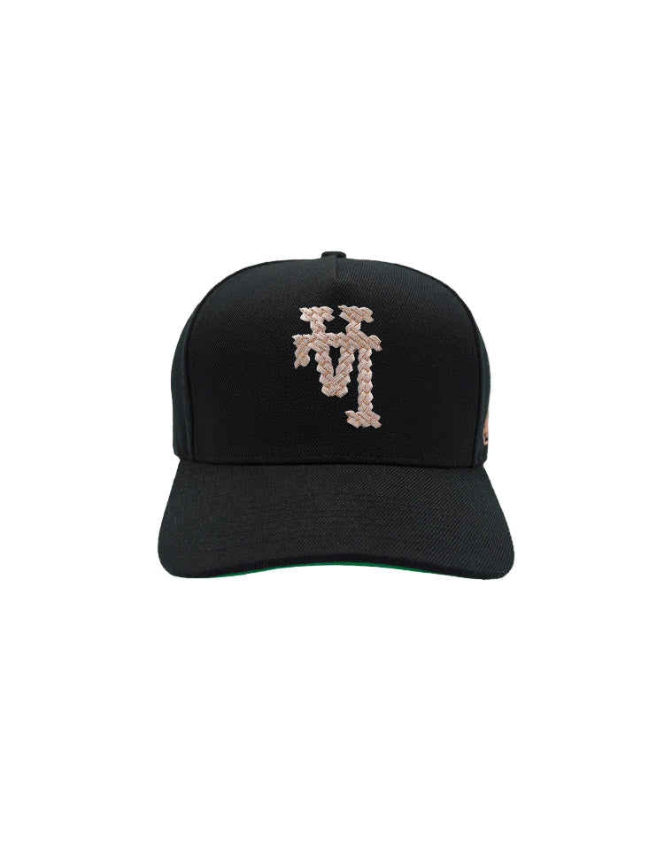 RUMORZ LA CHAIN ROSÉGOLD UPSIDE DOWN RMZ CAP BLACK