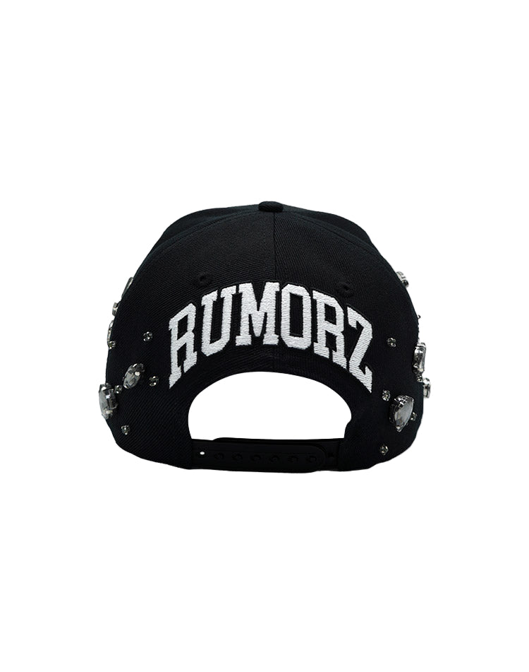 RUMORZ LA UPSIDE DOWN RMZ CAP BLACK 2025 CHROME DIAMONDS