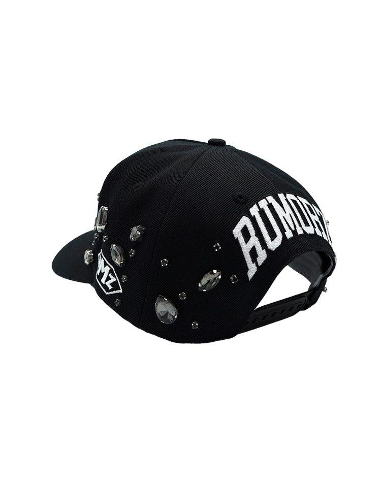 RUMORZ LA UPSIDE DOWN RMZ CAP BLACK 2025 CHROME DIAMONDS