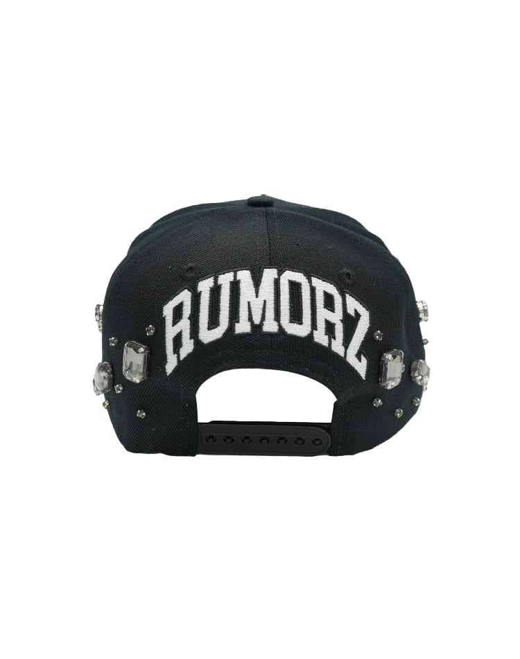 RUMORZ NY CLASSIC UPSIDE DOWN RMZ CAP BLACK DIAMONDS CHROME