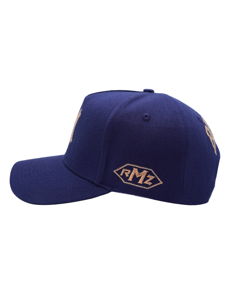 RUMORZ NY CHAIN ROSÉGOLD UPSIDE DOWN RMZ CAP NAVY