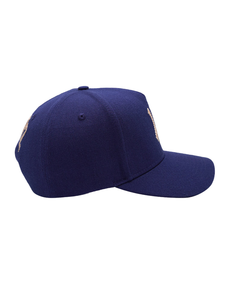 RUMORZ NY CHAIN ROSÉGOLD UPSIDE DOWN RMZ CAP NAVY