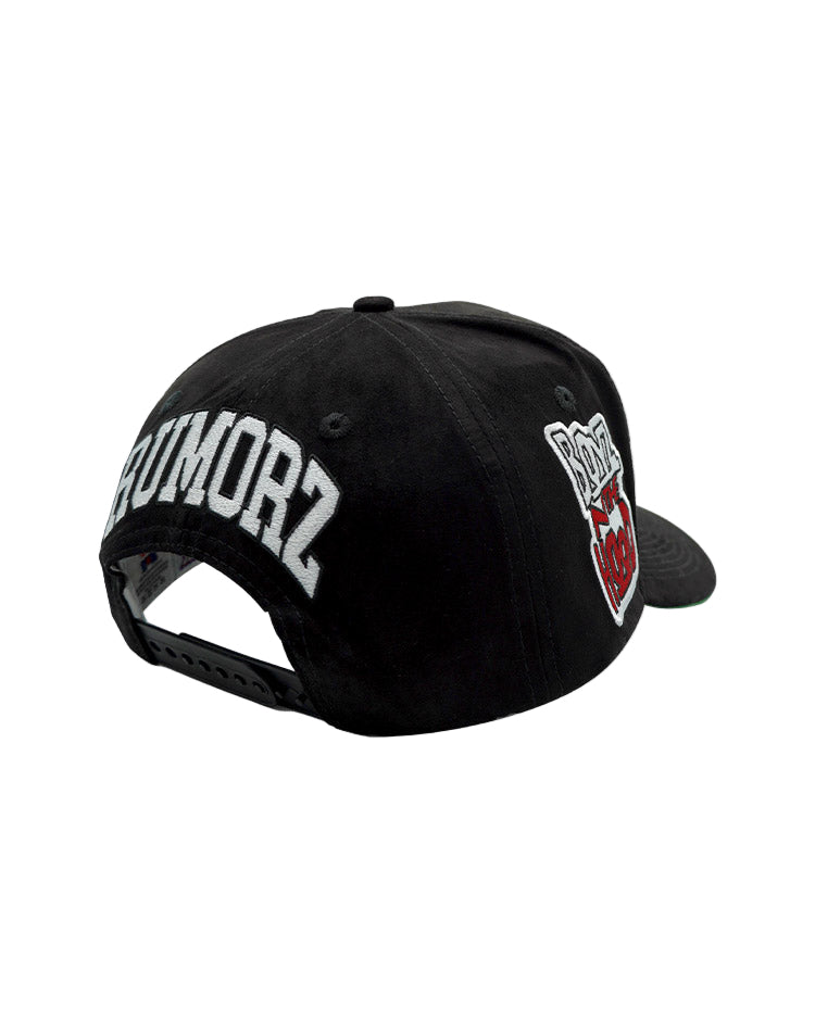 RUMORZ NY CLASSIC UPSIDE DOWN RMZ CAP BLACK SUEDE