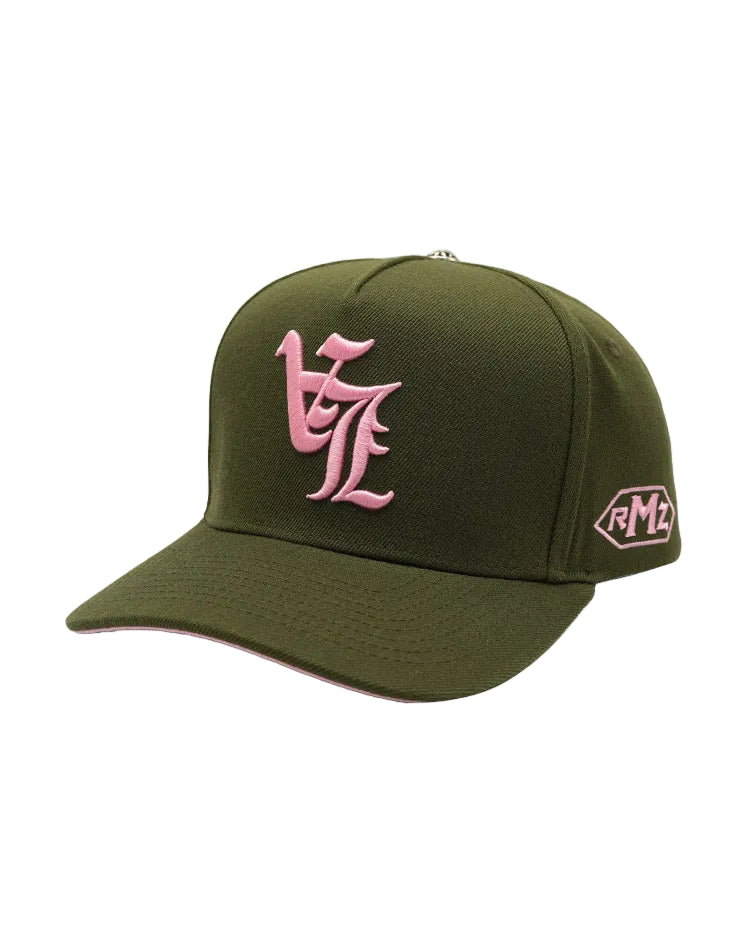 RUMORZ LA OG UPSIDE DOWN RMZ CAP KHAKI-PINK