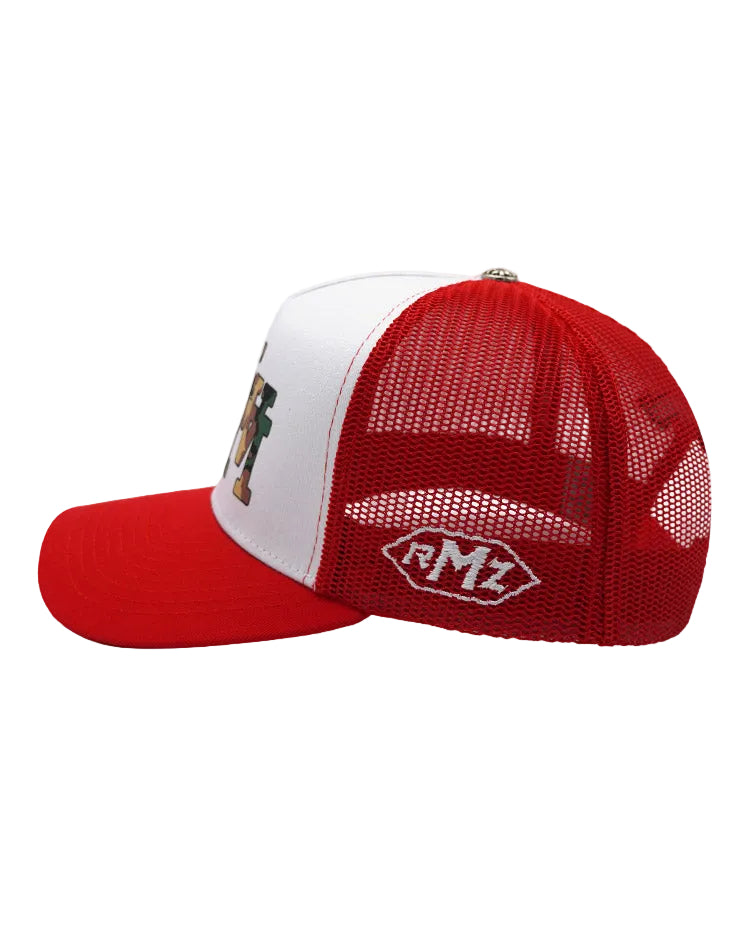 RUMORZ LA TRIPPLE CAMO RED TRUCKER RMZ CAP