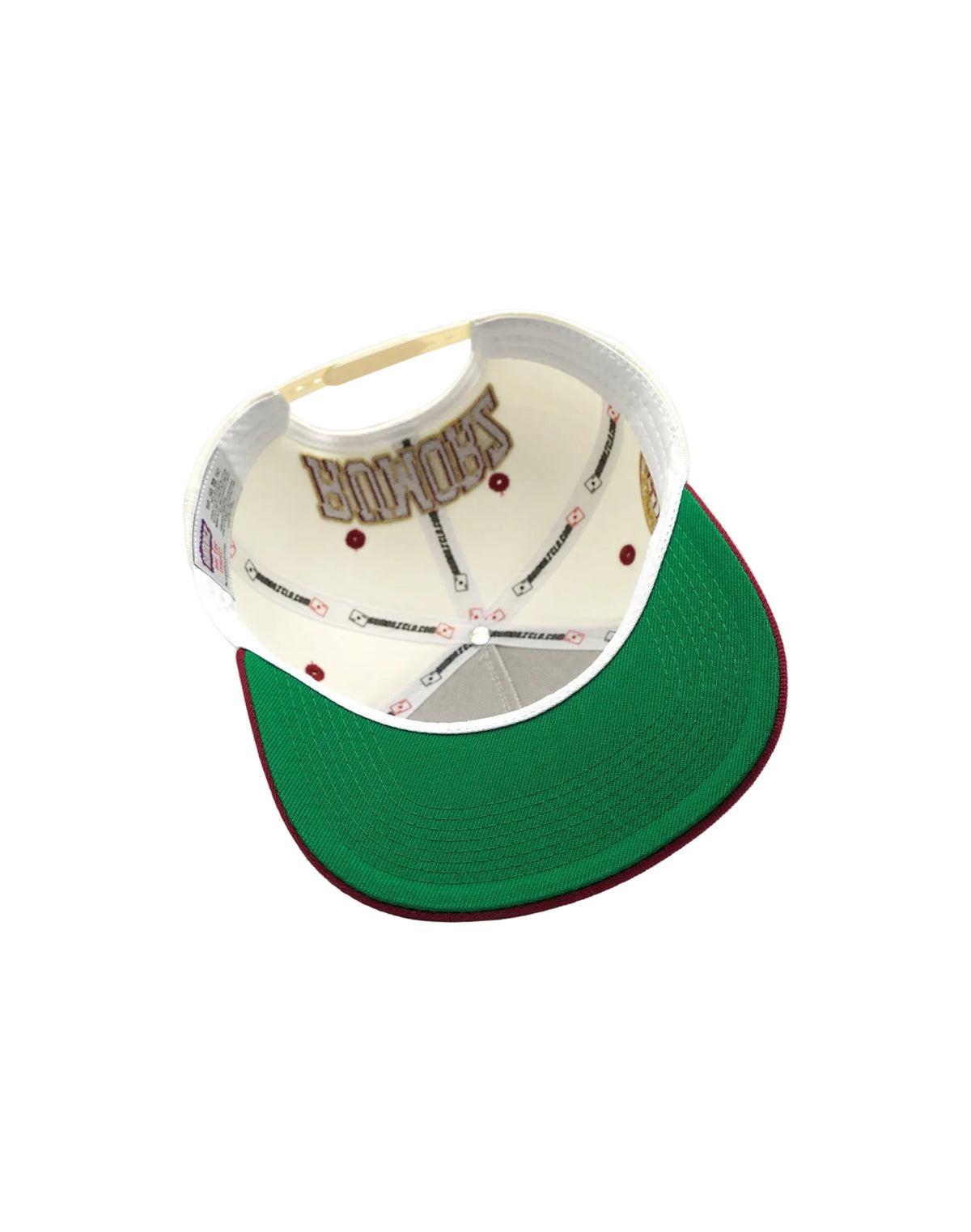 TS CLASSIC UPSIDE DOWN RMZ CAP CREAM BURGUNDY-GOLD
