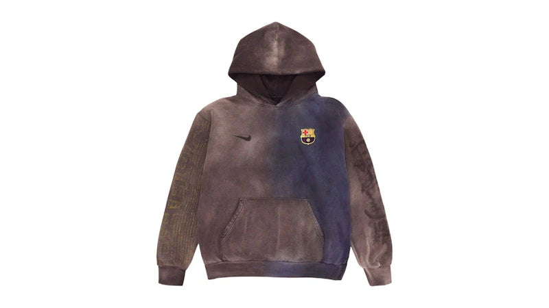 TRAVIS SCOTT X NIKE X FC BARCELONA SPRAY LOGO HOODIE BLACK